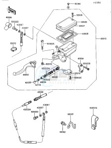 ZG 1200 B [VOYAGER XII] (B6-B9) [VOYAGER XII] drawing CLUTCH MASTER CYLINDER