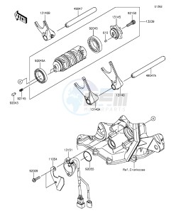 NINJA ZX-6R ZX636EGF FR GB XX (EU ME A(FRICA) drawing Gear Change Drum/Shift Fork(s)