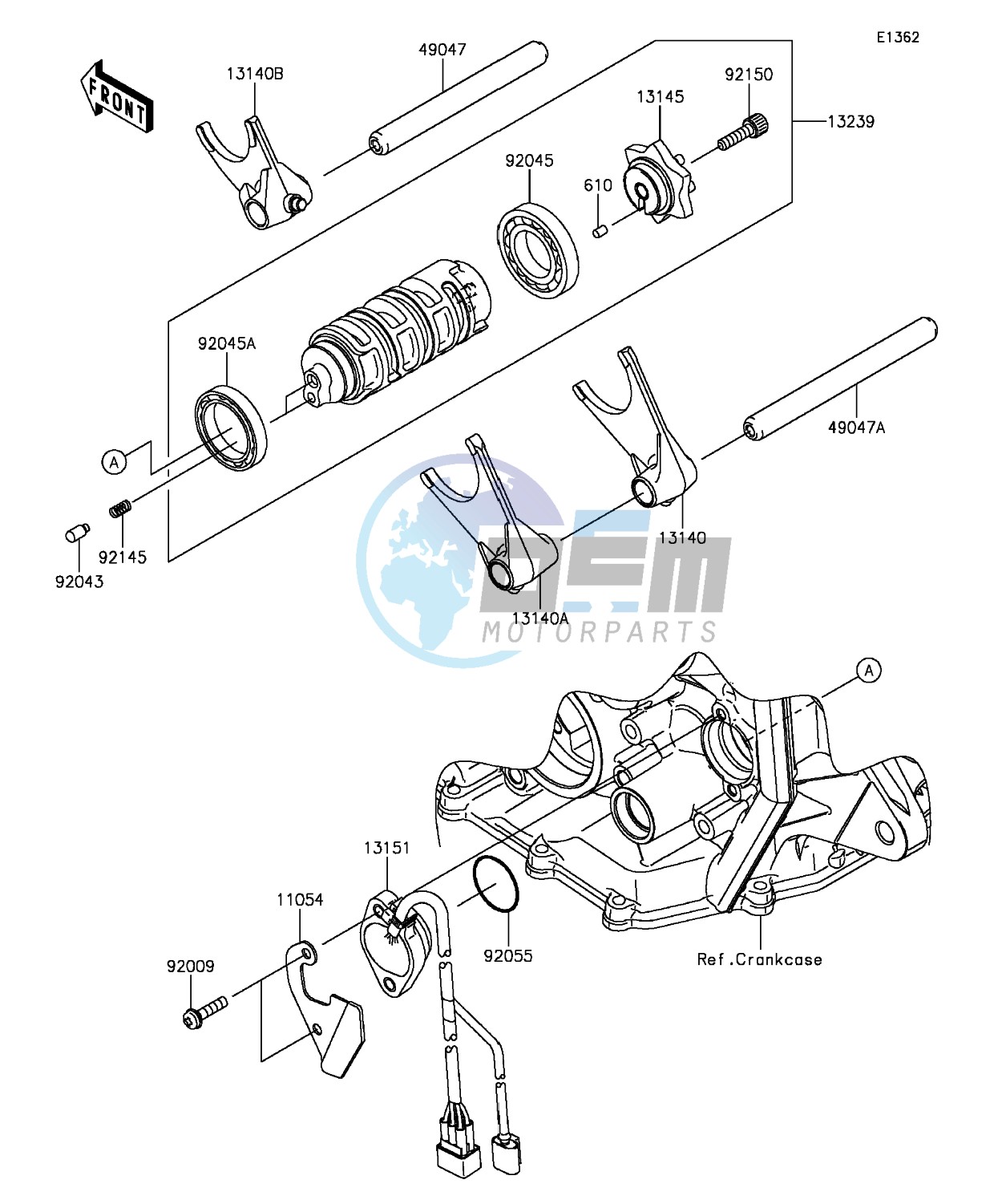 Gear Change Drum/Shift Fork(s)