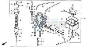 NSR125R drawing CARBURETOR