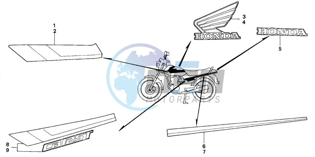 STRIPE/EMBLEM (CB125TP)