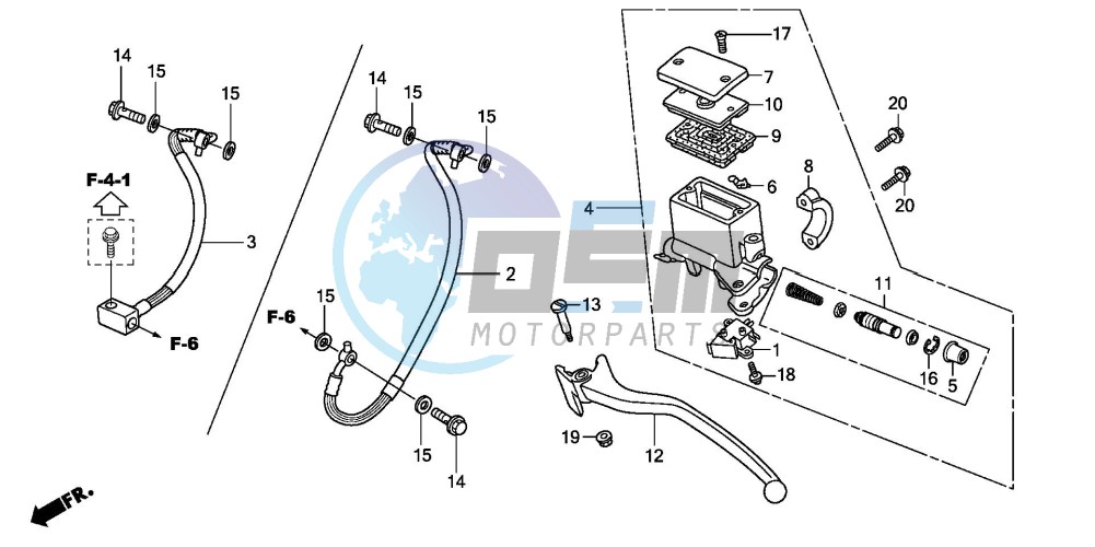 RR. BRAKE MASTER CYLINDER