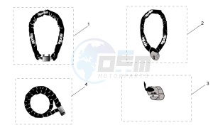 Scarabeo 400-492-500 Light drawing Acc. - Mechanics anti-theft