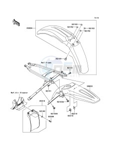 KX450F KX450D6F EU drawing Fenders