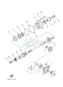 YFM700FWAD YFM7FGPB GRIZZLY 700 EPS (1HP3 1HP4) drawing MIDDLE DRIVE GEAR