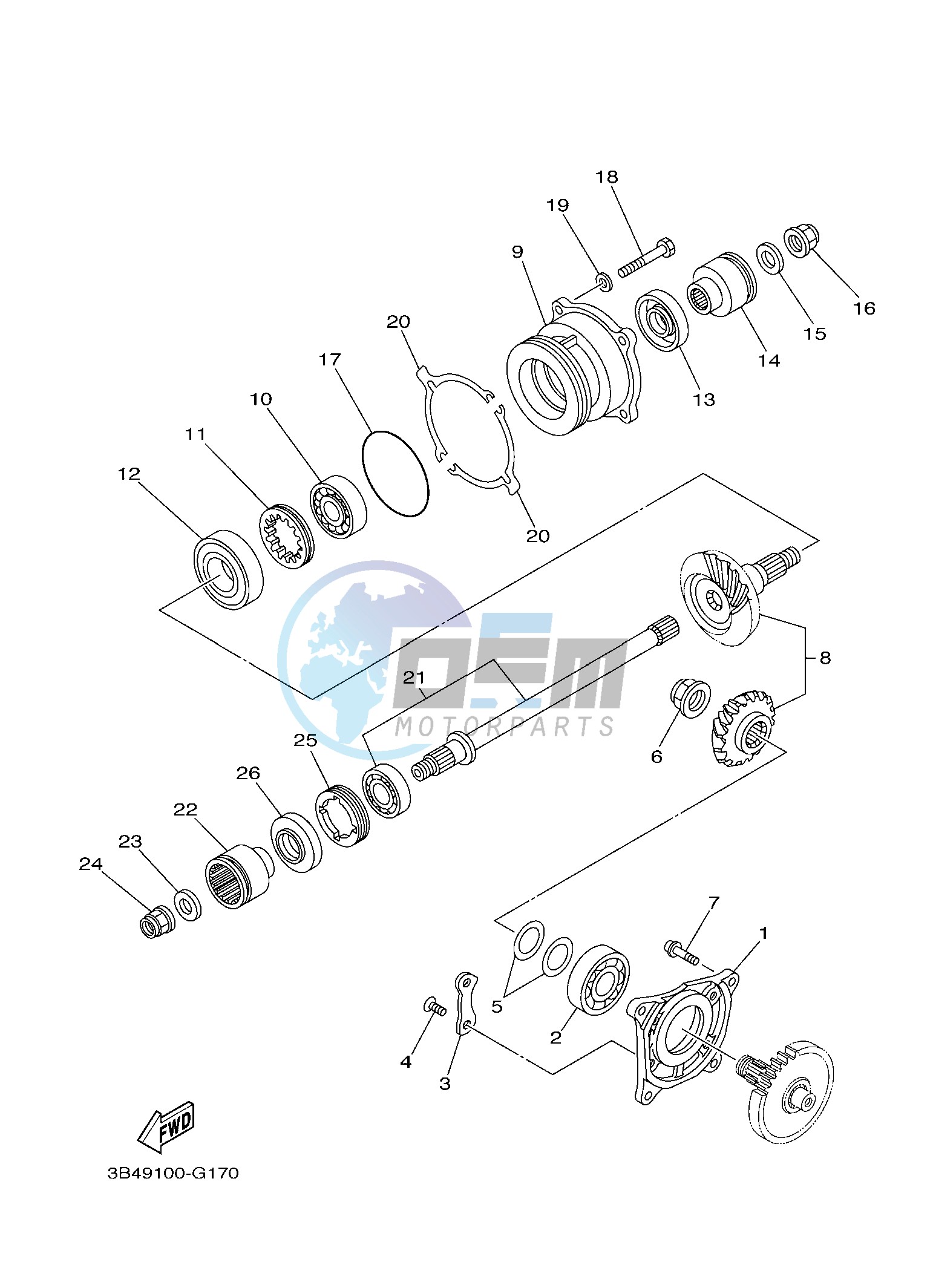 MIDDLE DRIVE GEAR