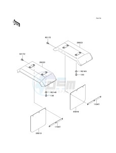 KAF 300 C [MULE 550] (C6-C7) [MULE 550] drawing REAR FENDER-- S- -