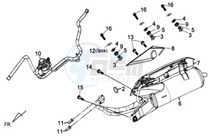 X'PRO 50 (45 KM/H) (AE05W4-FR) (L4-M1) (M1 - 2021) drawing EXHAUST