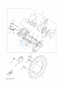 MT125 MTN125-A (BGW2) drawing REAR BRAKE CALIPER