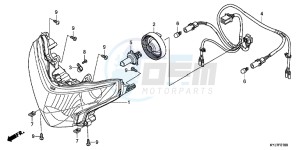 CBR250RAD CBR250R ABS 2E - (2E) drawing HEADLIGHT