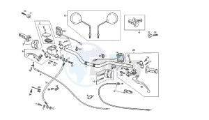 MULHACEN - 125 CC VTHMS1A1A 4T EU3 drawing HANDLEBAR - CONTROLS