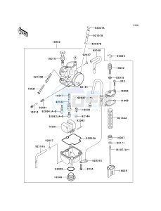 KX 85 A [KX85 MONSTER ENERGY] (A6F - A9FA) A6F drawing CARBURETOR