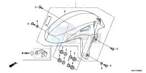 CBR600FAC drawing FRONT FENDER