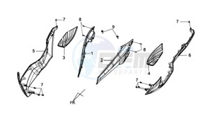 GTS 125 EFI drawing COWLING