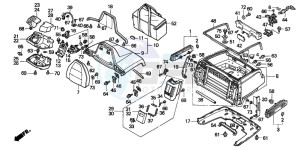 GL1500A GOLDWING ASPENCADE drawing TRUNK BOX  (EXCEPT G)