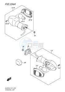 DL650X ABS V-STROM EU drawing TURNSIGNAL LAMP