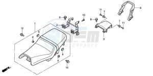 CBR600SE drawing SEAT/SEAT COWL