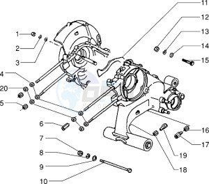 PX 150 E drawing Crankcase Fastners