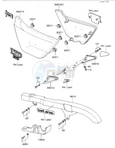 KZ 305 B [LTD] (B2-B3) [LTD] drawing SIDE COVERS_CHAIN COVER