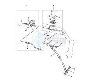 CS JOG R 50 drawing FRONT MASTER CYLINDER