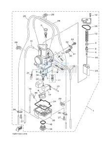 YZ125 (1SRT) drawing CARBURETOR