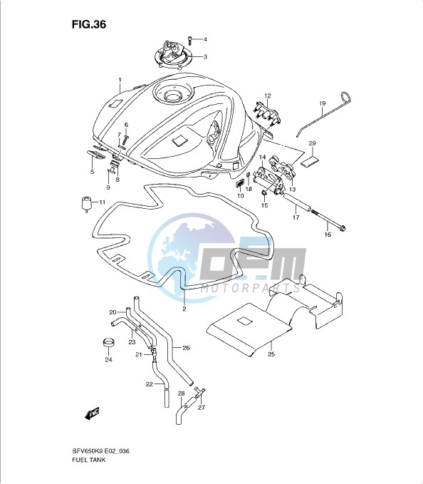 FUEL TANK (MODEL K9 TO L4)