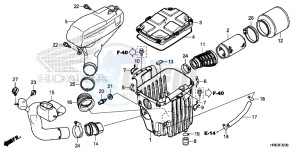 TRX500FA5H TRX500FA ED drawing AIR CLEANER