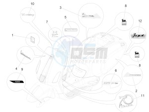 PRIMAVERA 125 4T 3V IE ABS-NOABS E3-E4 (EMEA) drawing Plates - Emblems