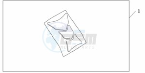 CBF600N9 France - (F / CMF) drawing TANK PAD HONDA WING LOGO