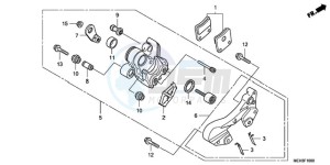 NSA700A9 France - (F / CMF MME) drawing PARKING BRAKE CALIPER