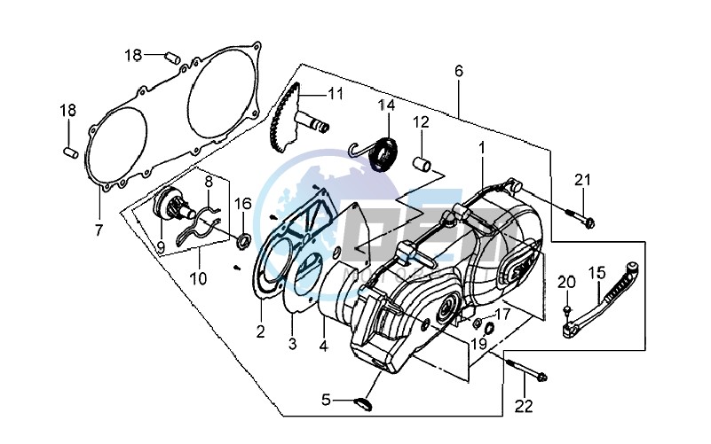 CRANKCASE COVER LEFT