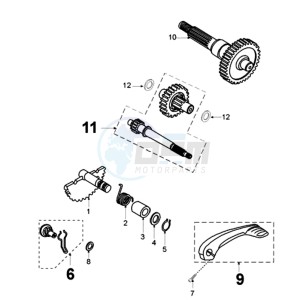 FIGHT W3A drawing DRIVE SHAFTS / KICKSTARTER