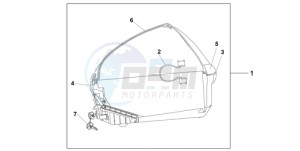 XL700V9 UK - (E / MKH) drawing 45L TOP BOX CARNELLIAN RED