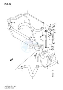 GSR750 EU drawing RADIATOR HOSE