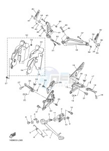 YZF-R1B 1000 (1KBH) drawing STAND & FOOTREST