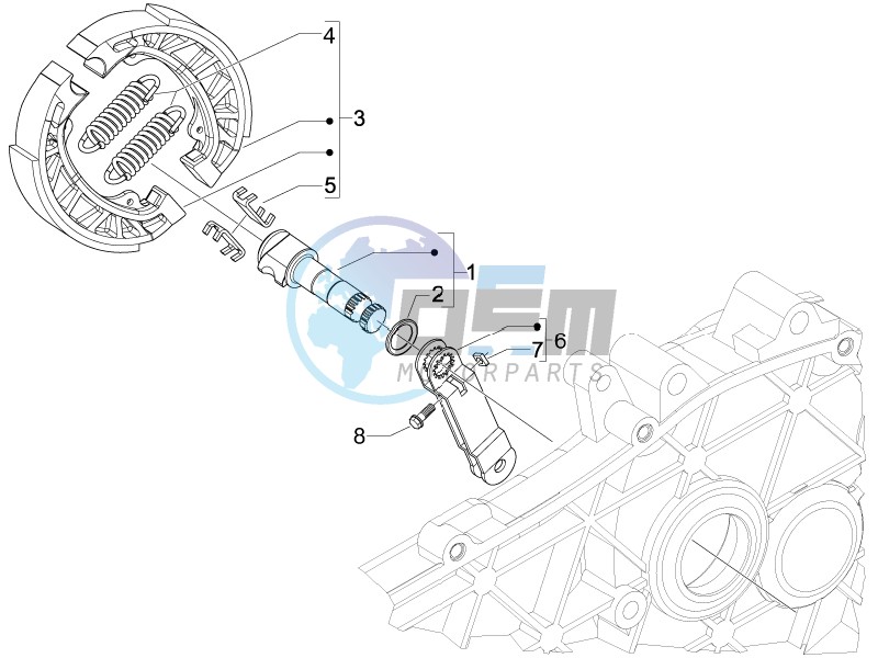 Rear brake - Brake jaw