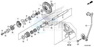 GL1800BF F6B Bagger - GL1800BF UK - (E) drawing REVERSE GEAR