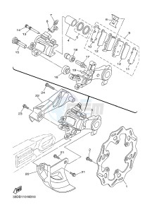 WR450F (2GC7 2GC8 2GC9 2GC9) drawing REAR BRAKE CALIPER