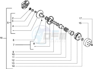 Zip 50 RST freno a disco drawing Driven pulley