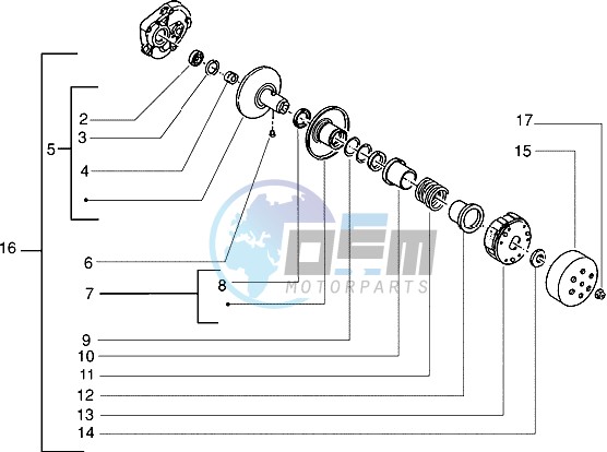 Driven pulley