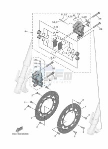 XP560D  (B7M2) drawing FRONT BRAKE CALIPER