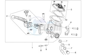 Shiver 750 (AA, JP, K, MAL, T, TW) drawing Front master cilinder