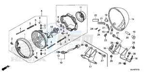 VT750C2SD UK - (E) drawing HEADLIGHT (VT750C2S E,3E/S)