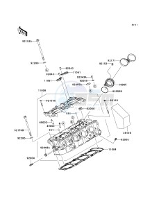 ZX 600 N [NINJA ZX-6RR] (6F) N6F drawing CYLINDER HEAD