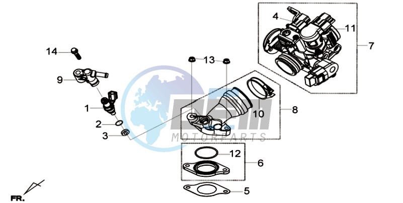 INLET /  FUEL INJECTOR /  THROTTLE VALVE