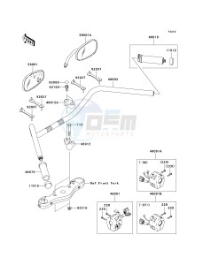 VN 1600 D [VULCAN 1600 NOMAD] (D6F-D8FA) D7FA drawing HANDLEBAR