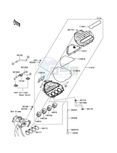 NINJA_ZX-6R ZX600P8F FR GB XX (EU ME A(FRICA) drawing Air Cleaner