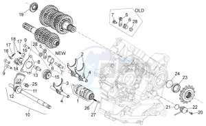 Shiver 750 drawing Gear box selector