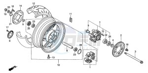 CBF600NA drawing REAR WHEEL