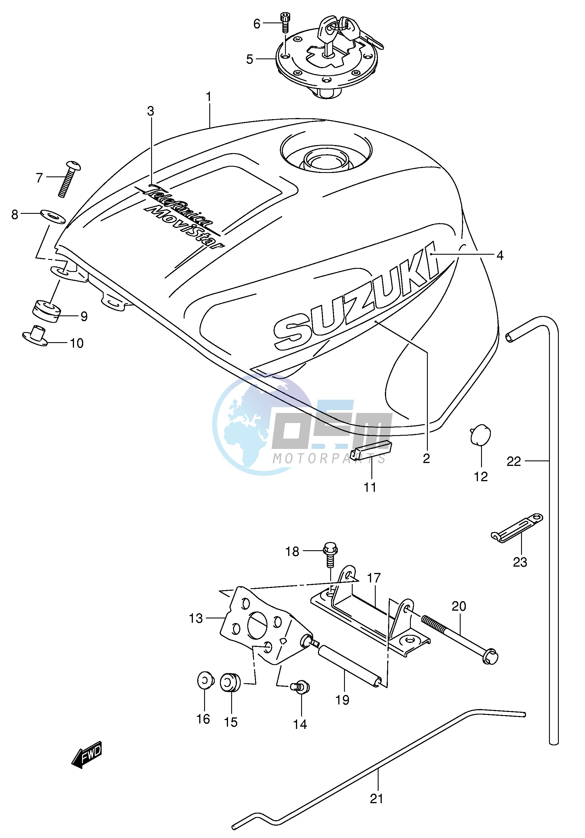 FUEL TANK (MODEL K2 FOR YC2)